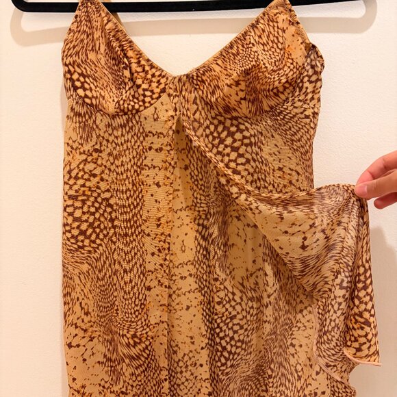Urban Outfitters Out from Under Mesh Animal Print Top Size M - Picture 2 of 3